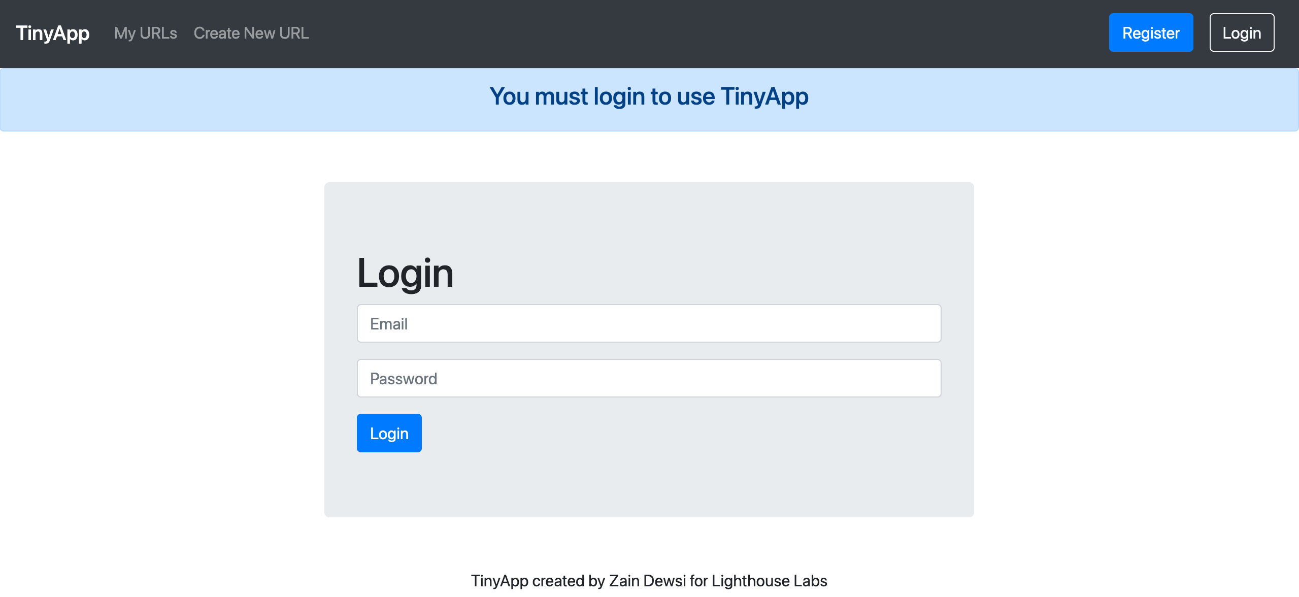 "Screenshot of Login Page"