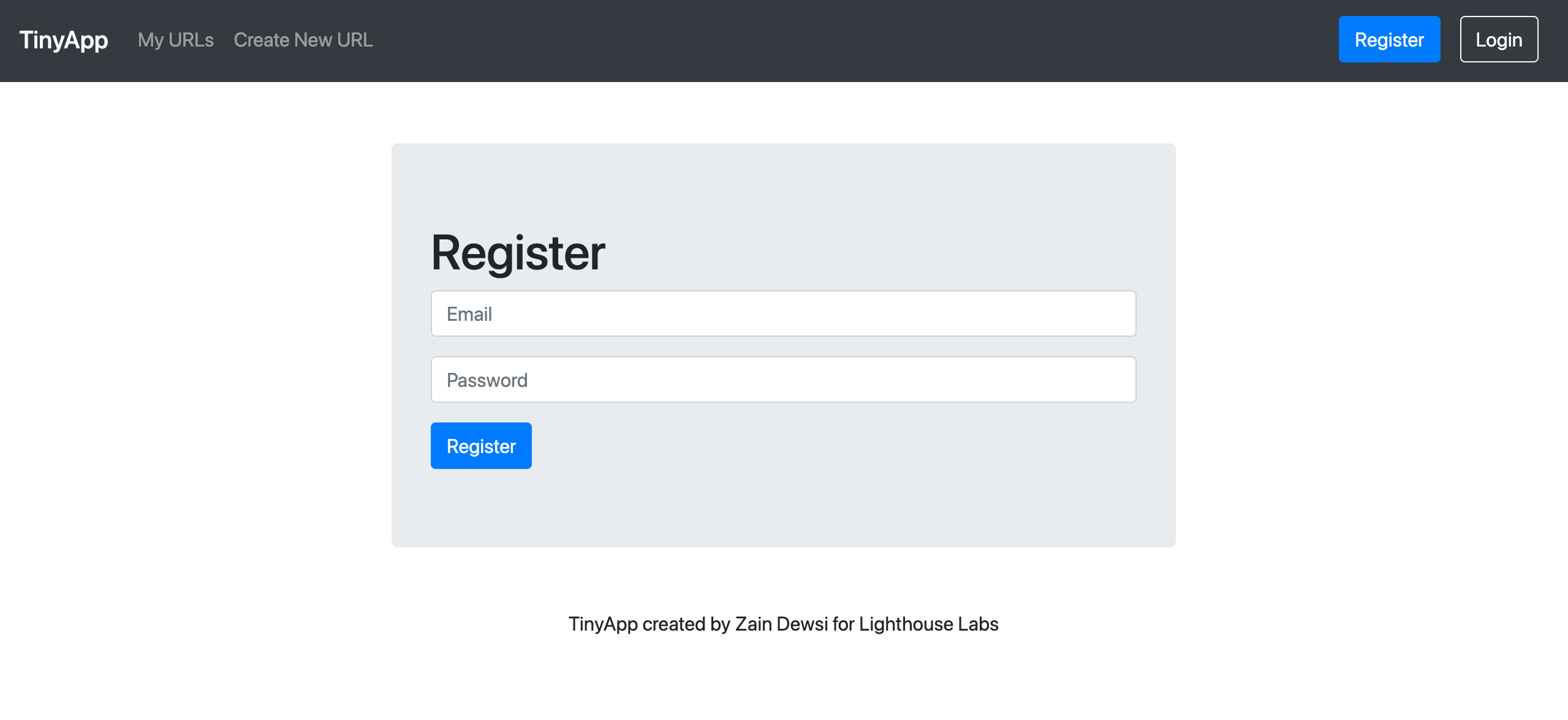 "Screenshot of Register Page"